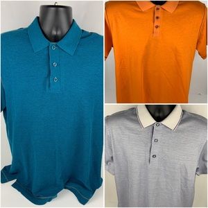 Robert Graham Mens LOT OF 3 Polo Shirt Medium EUC